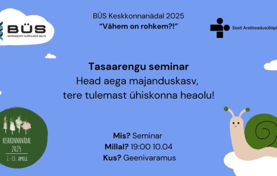 Tasaarengu seminar: head aega majanduskasv, tere tulemast phiskonna heaolu!